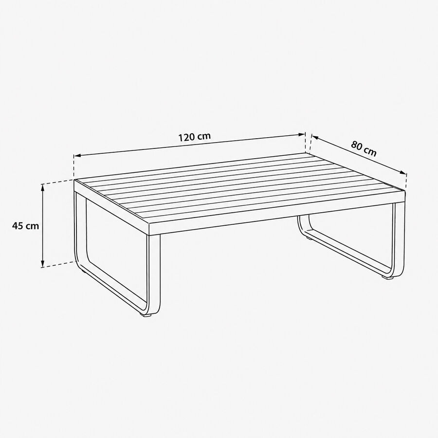 Set de jard&iacute;n de 4 piezas de aluminio Icaria