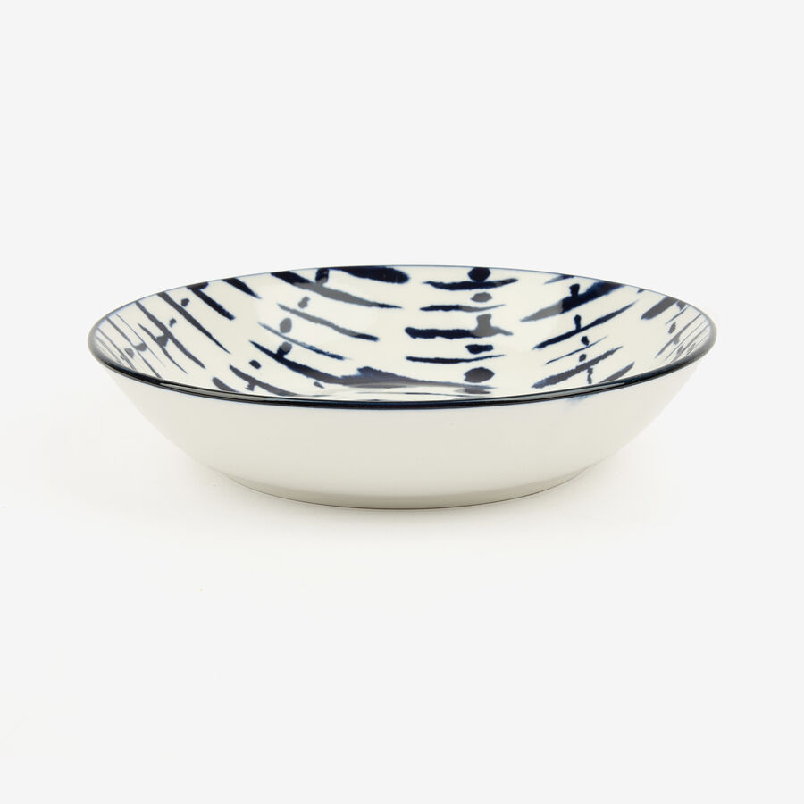 Vajilla de 18 piezas de porcelana azul Reine