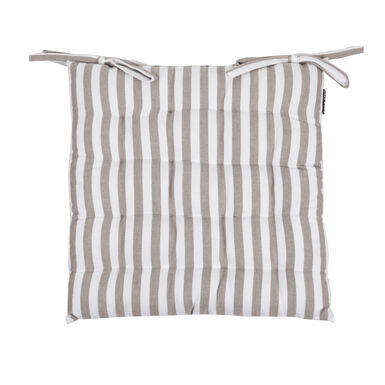 Coj&iacute;n para silla rayas beige 40x40cm