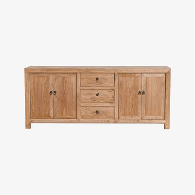 Aparador de madera de olmo reciclada N&aacute;poles 200x45x85cm