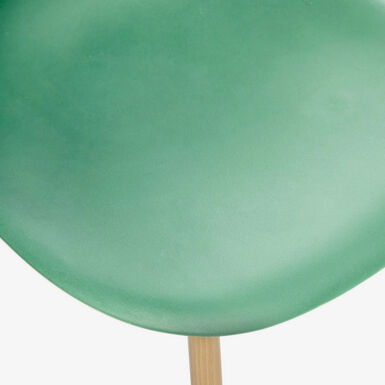 Silla de comedor de polipropileno verde Orel