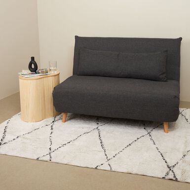 Sof&aacute; cama individual gris oscuro 127x91x84cm