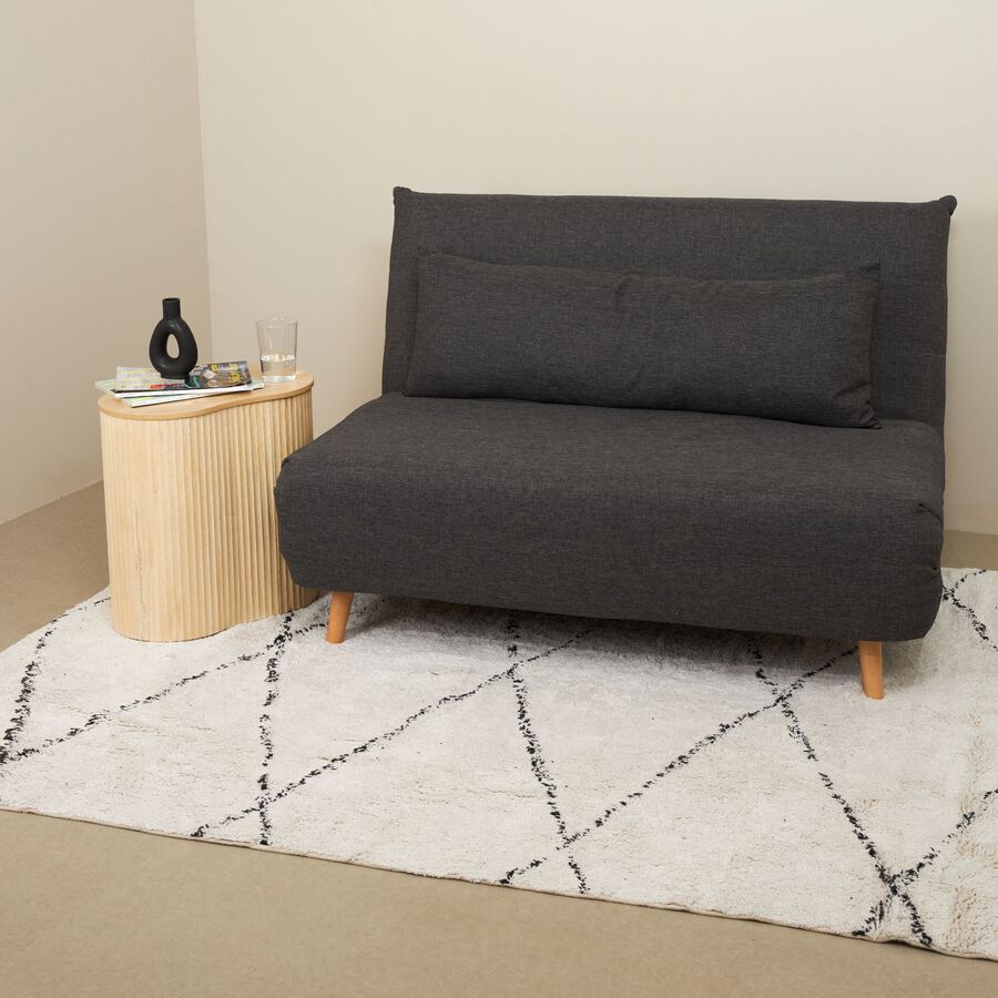 Sof&aacute; cama individual gris oscuro 127x91x84cm