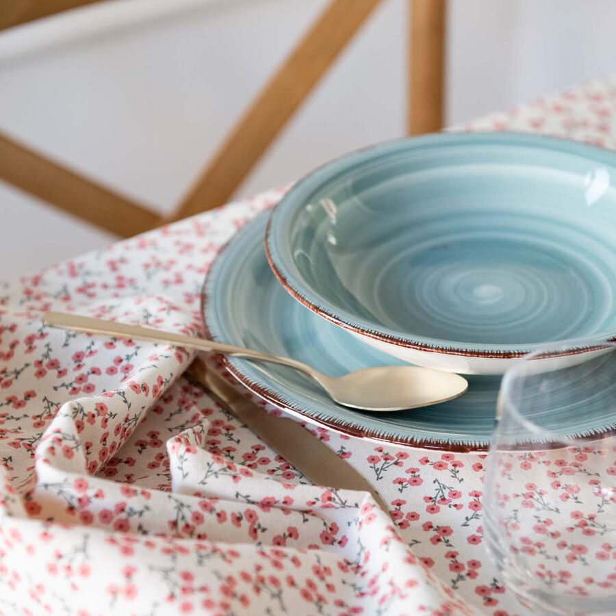 Mantel de algodón reciclado Begonia 135x200cm