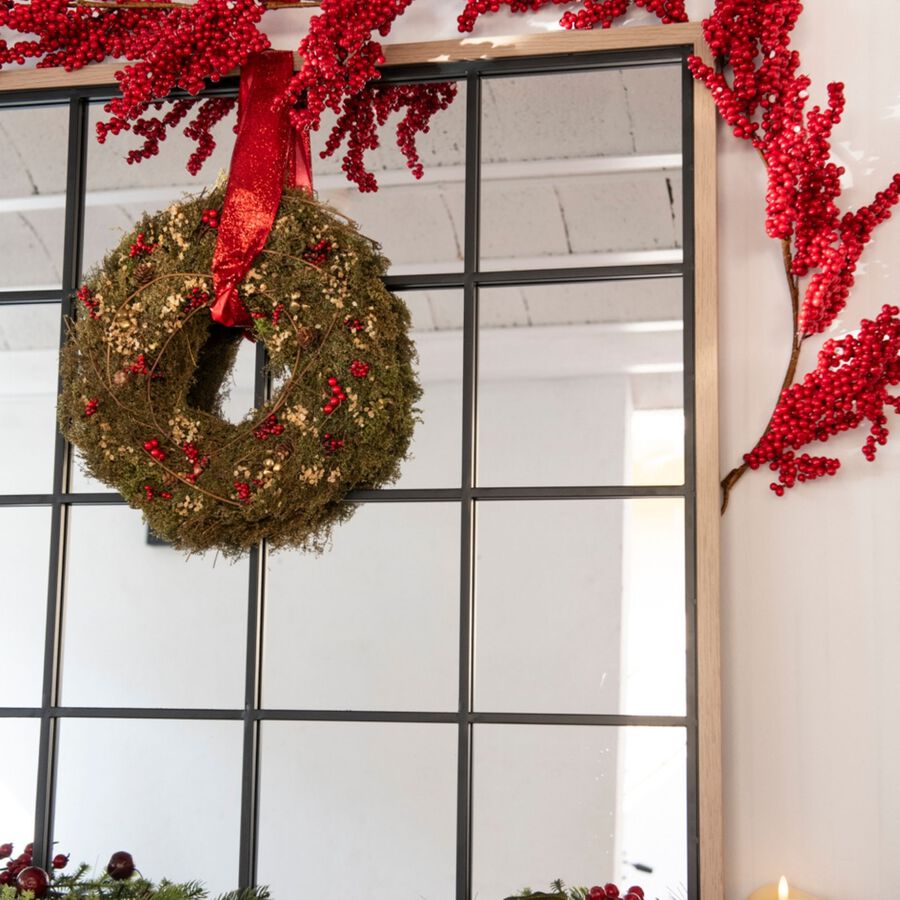 Corona decorativa bayas y pi&ntilde;as &Oslash;33cm