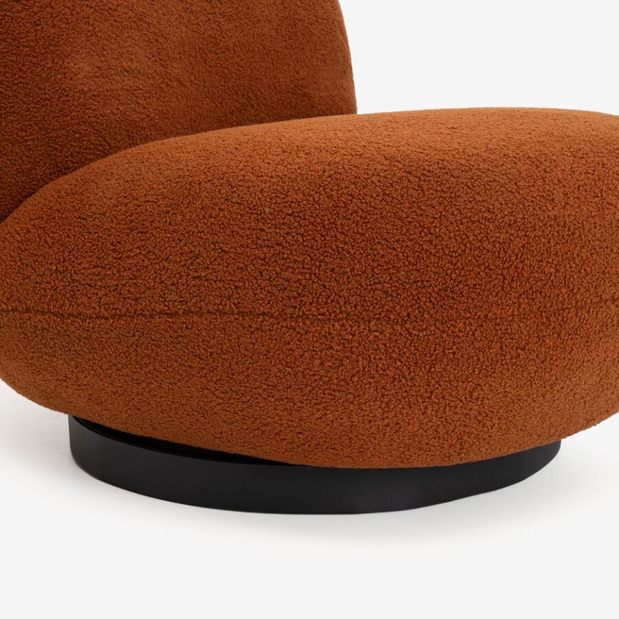 Butaca de borreguito giratoria cobre Pacha 81x95x71 Clau&Chloe