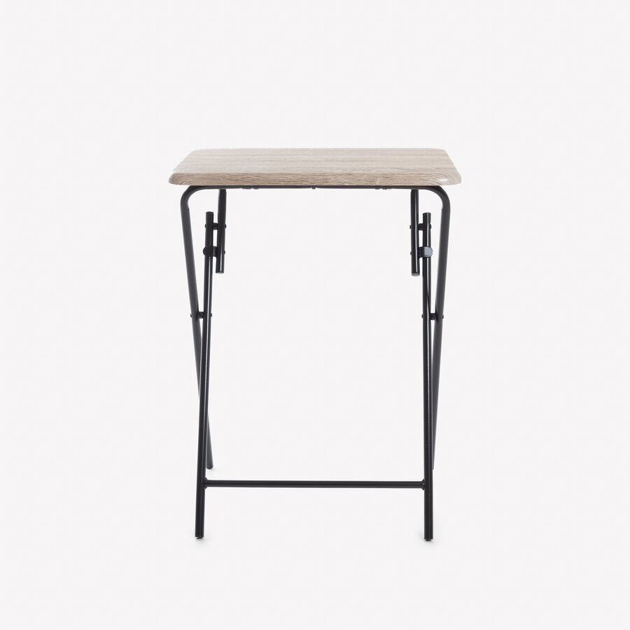 Mesa auxiliar de madera plegable marron 48x38x64cm