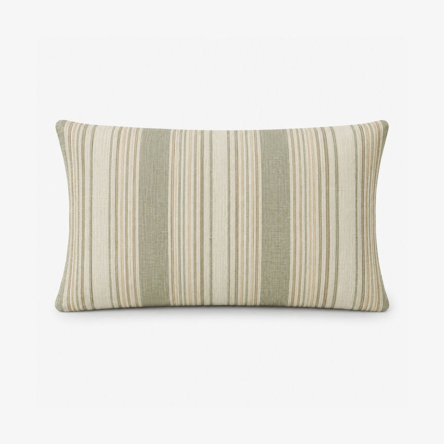 Funda de coj&iacute;n reversible verde de algod&oacute;n y poli&eacute;ster Sira 30x45cm