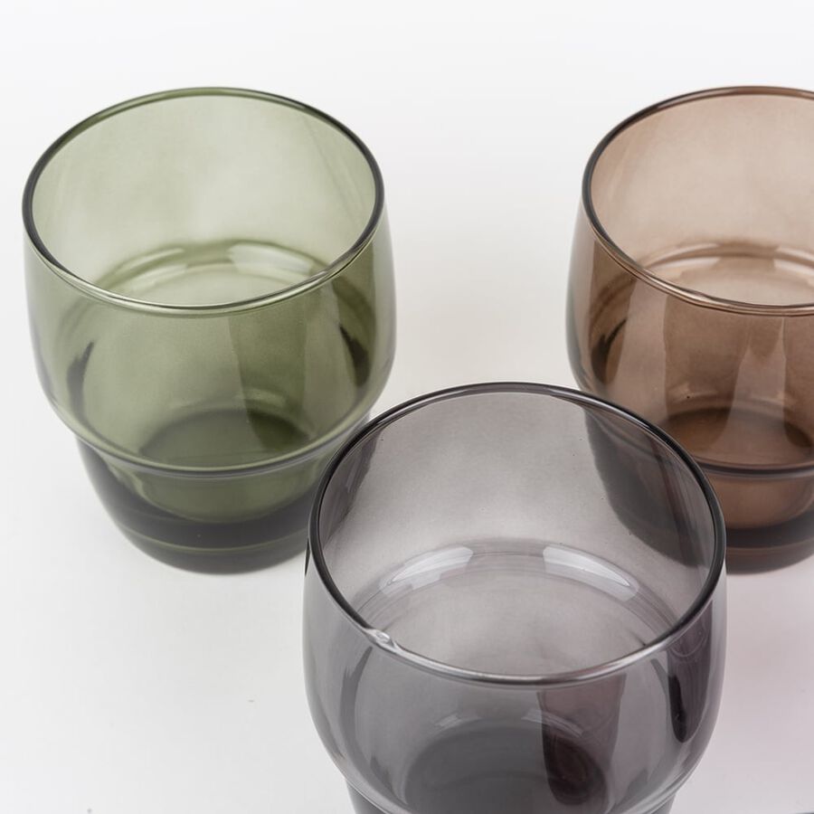 Set de 6 vasos de cristal de colores Gob 28cl