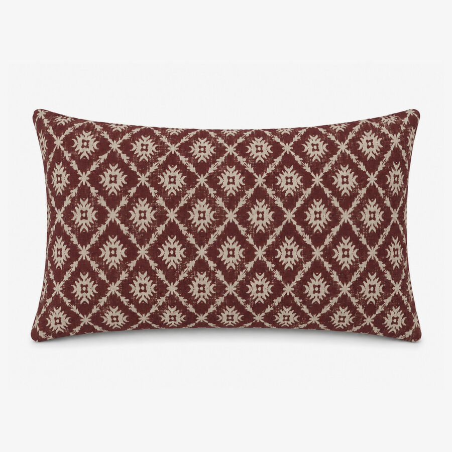 Funda de coj&iacute;n reversible roja de algod&oacute;n y poli&eacute;ster Sira 30x45cm