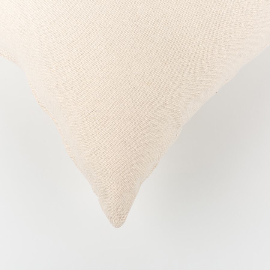 Funda de coj&iacute;n de lino 100% blanco 45x45cm