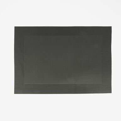 Mantel individual negro de textilene 51x36cm