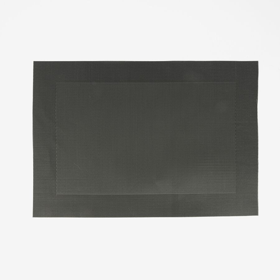Mantel individual negro de textilene 51x36cm