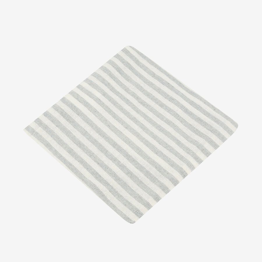 Funda de cojín blanca con rayas grises Timoti 45x45cm