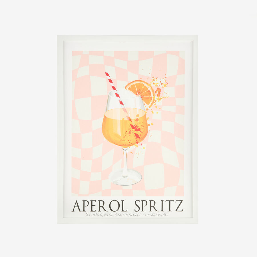 Cuadro con marco y cristal Aperol Spritz 30x40cm