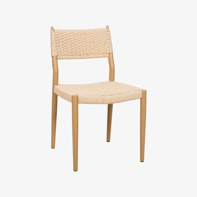 Silla de comedor efecto madera beige Vilma 56x50x82cm Clau&Chloe