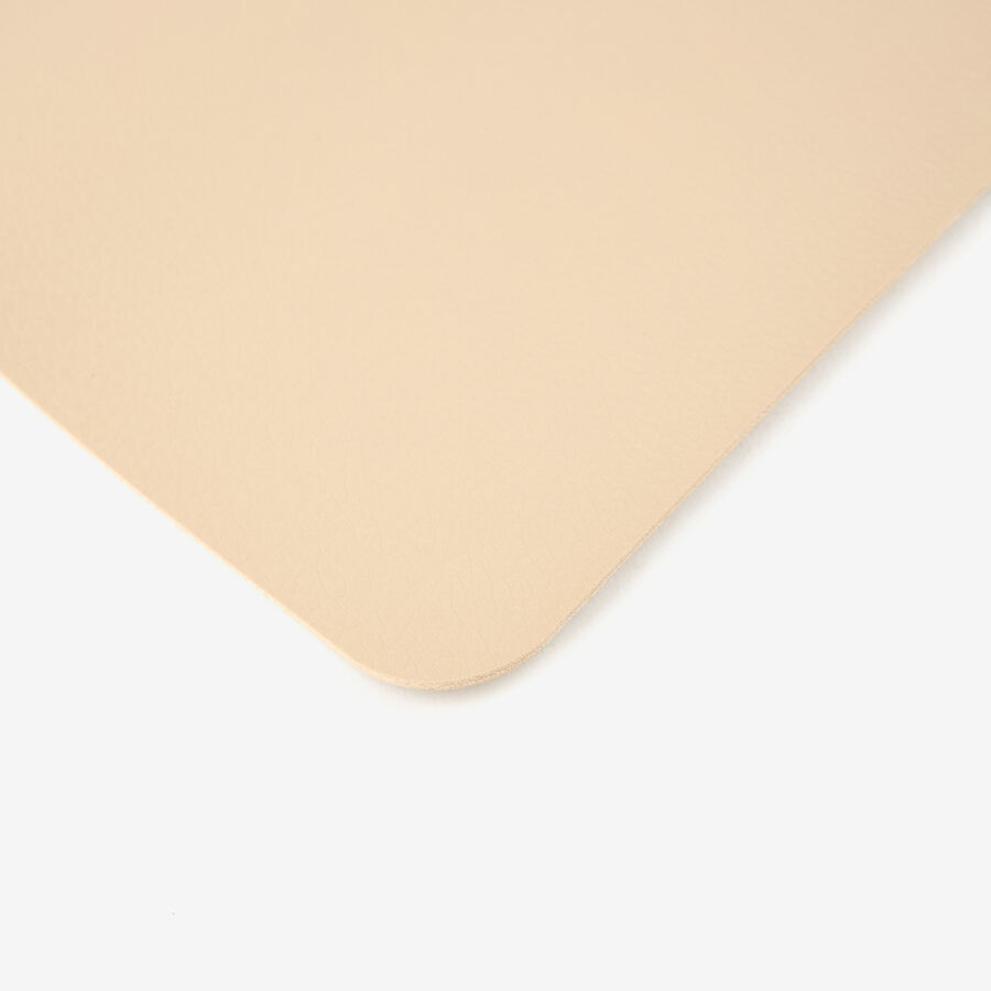 Mantel individual de polipiel beige 43x30cm