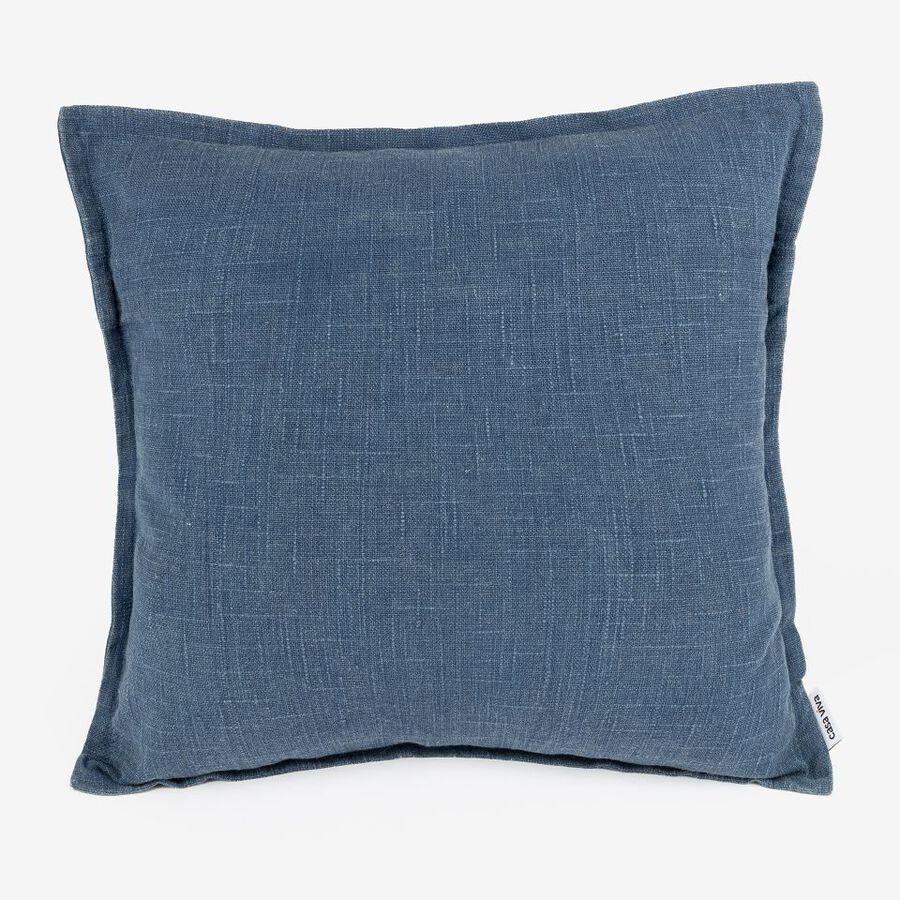 Funda de cojín de algodón azul Frida 45x45cm