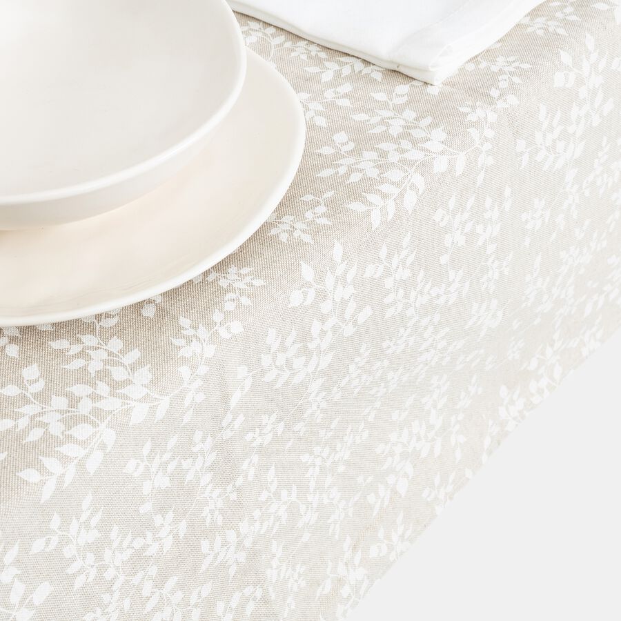 Mantel de algodón beige Jana 140x350cm