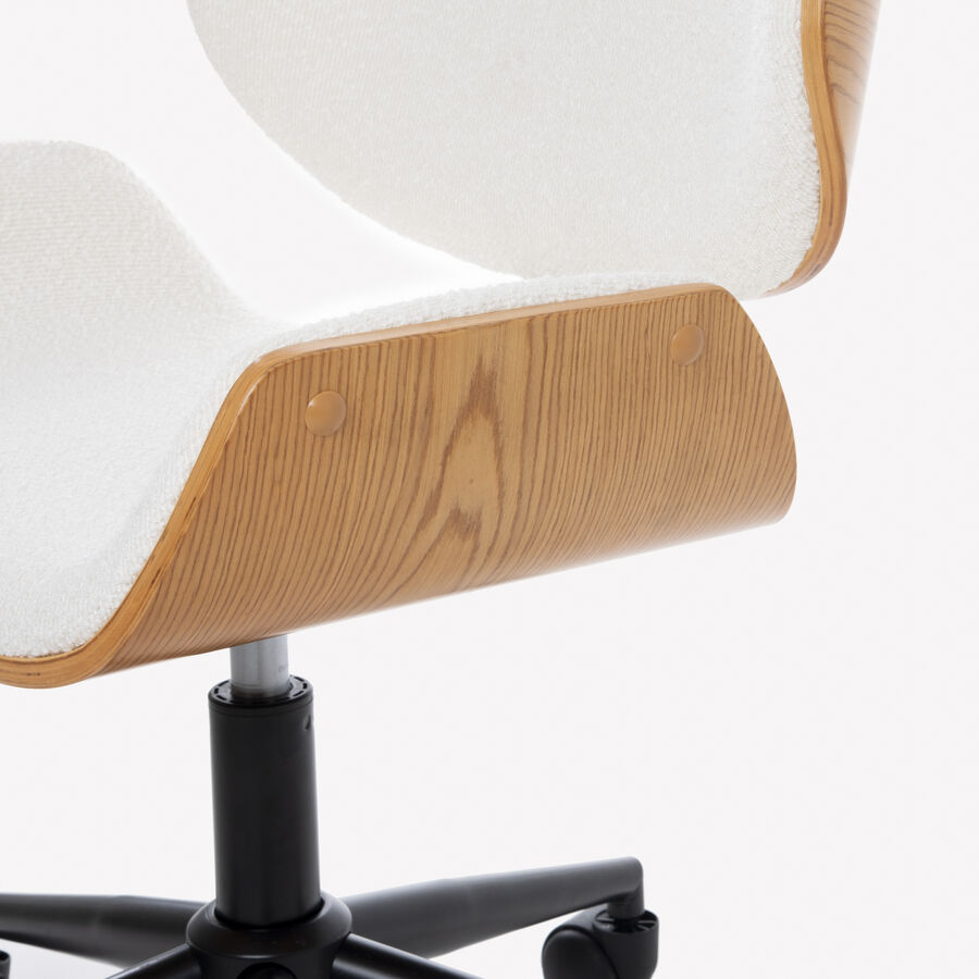 Silla de oficina blanca Sidena 54x54cm