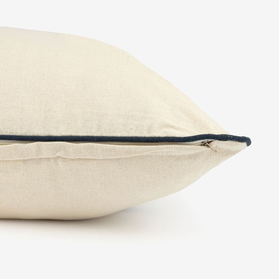 Funda de cojín de algodón con rayas azules Niza 60x60cm