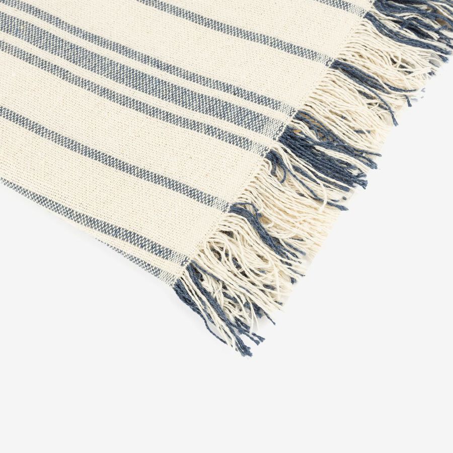 Plaid de algodón con rayas azules Niza 125x15cm