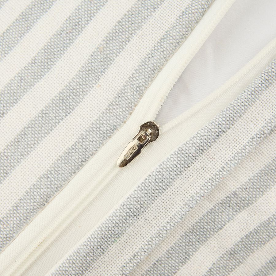 Funda de cojín blanca con rayas grises Timoti 45x45cm