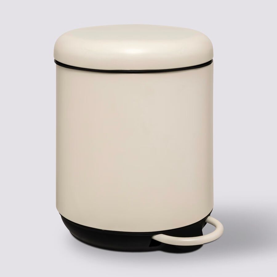 Papelera con pedal Duet beige 5L 20,5x27cm