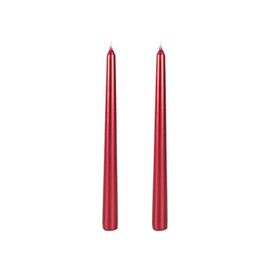 Set de 2 velas para candelabro rojo 25cm