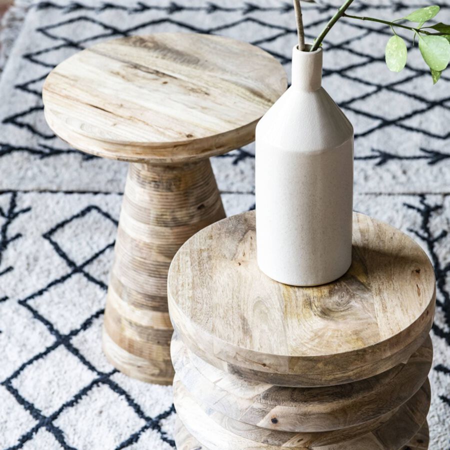 Mesa auxiliar mango Volos Ø39x50cm Clau&Chloe