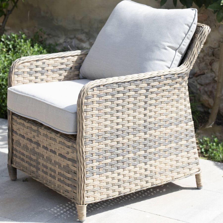 Set de jardín de 4 piezas de ratán sintético Lanai