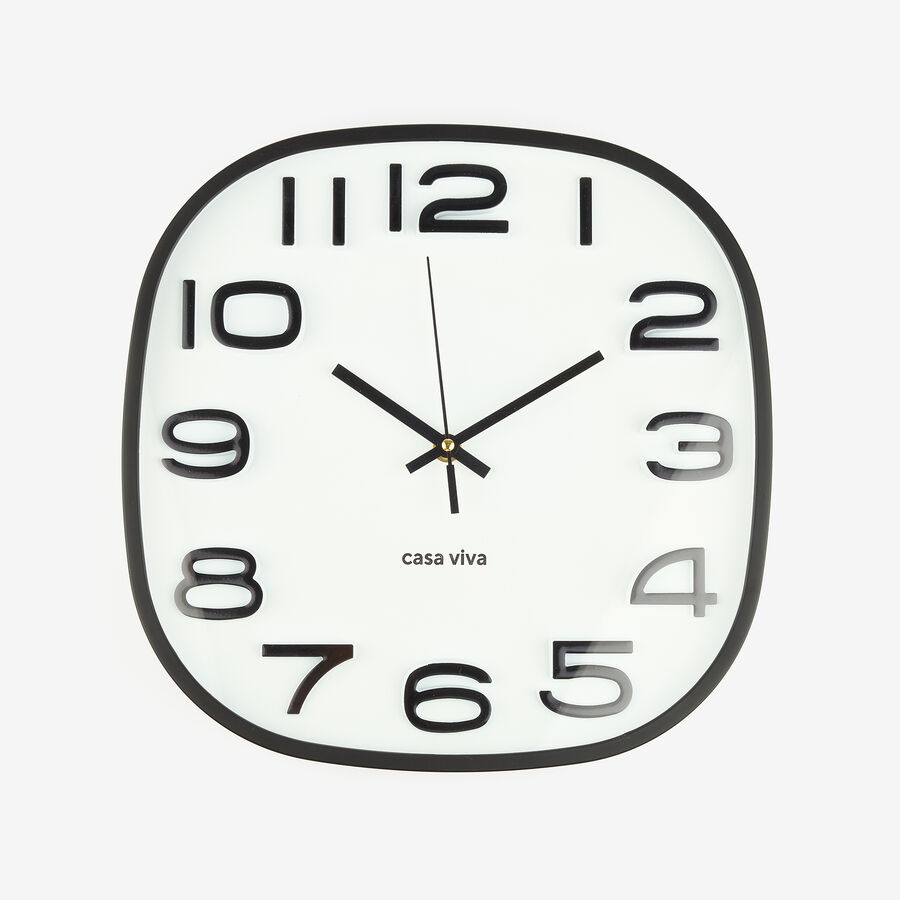 Reloj de pared negro &Oslash;30cm