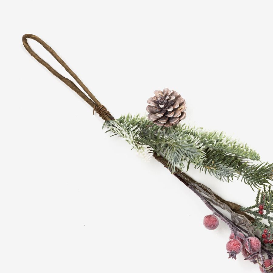 Guirnalda de pi&ntilde;as y frutos rojos 150cm