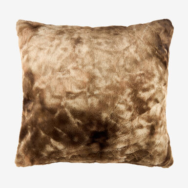 Funda de cojín de franela marrón Yakutia 45x45cm