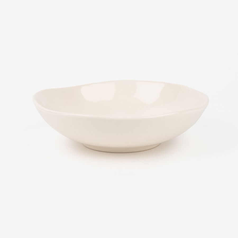 Plato hondo de gres blanco Nordic Ø20cm