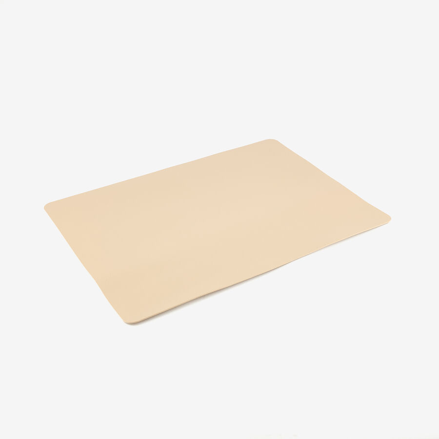 Mantel individual de polipiel beige 43x30cm