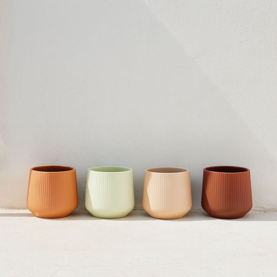 Macetero de cer&aacute;mica Aike &Oslash;14x14cm