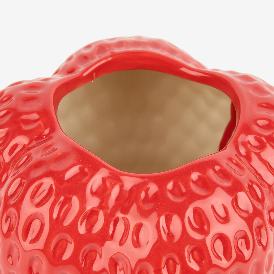 Jarrón de cerámica rojo Berry 17x16x16cm