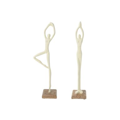 Figura decorativa de aluminio blanca 36cm