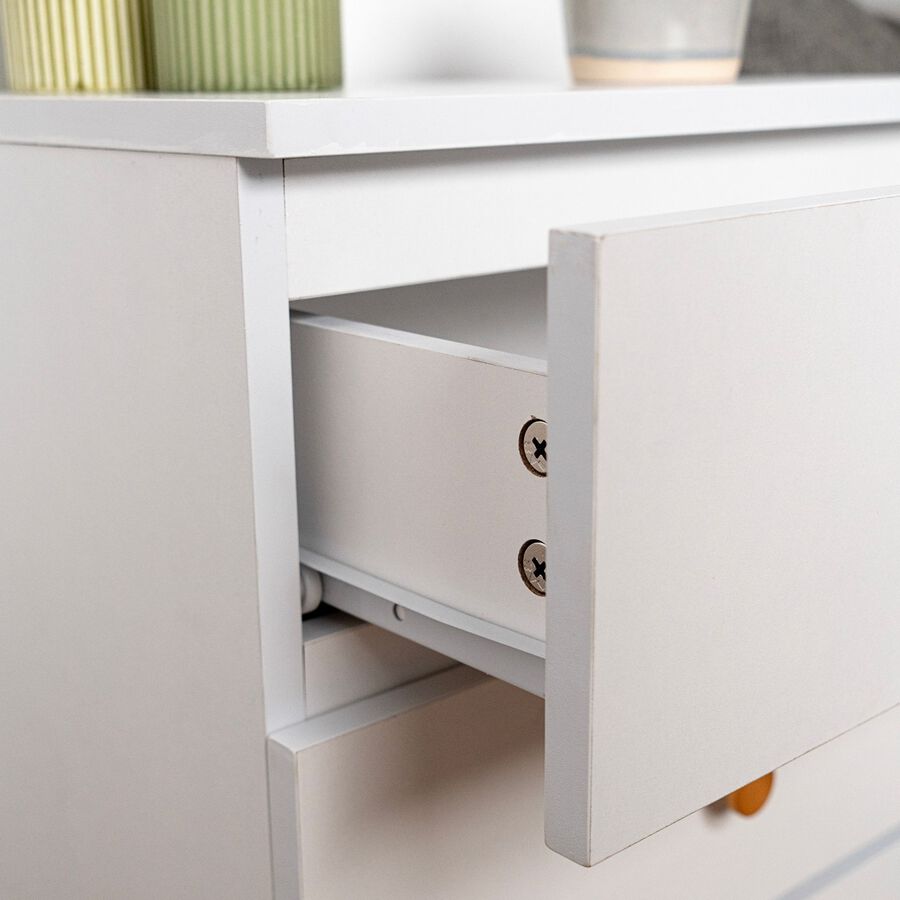 Mesita de noche de madera con 2 cajones Deva 40x30x63cm