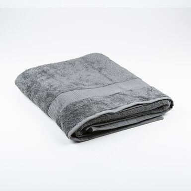 Toalla de ducha de algodón gris oscuro Vic 70x140cm - 500 gr/m²