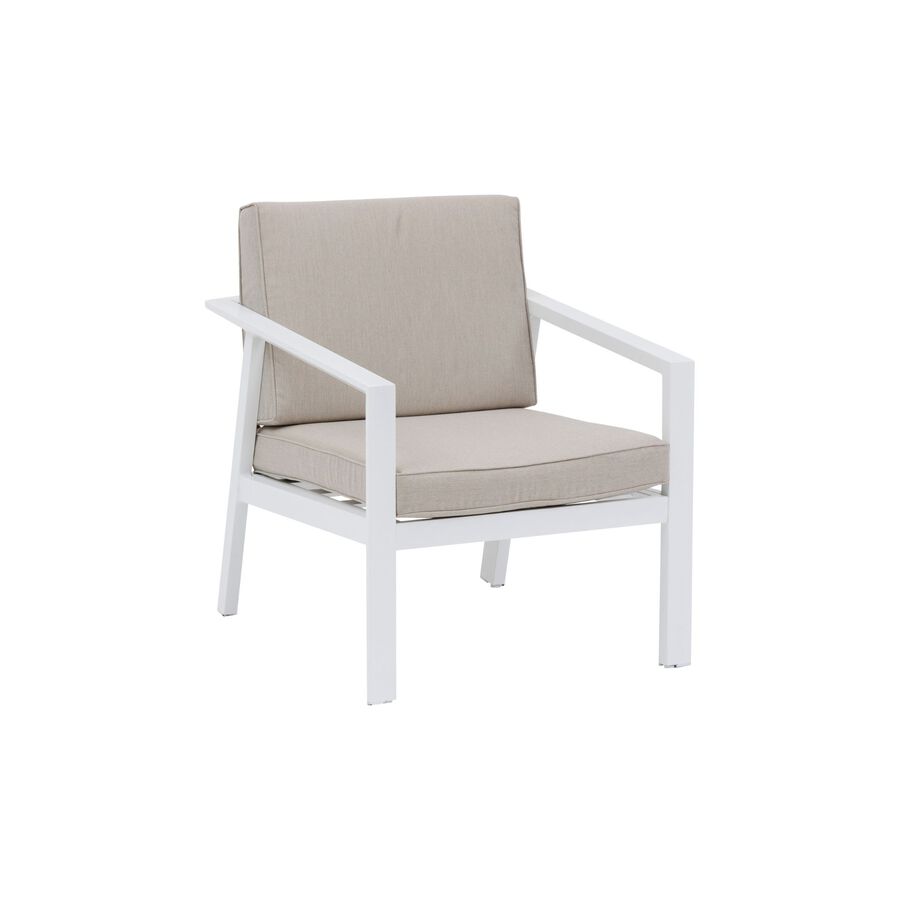 Set de jard&iacute;n de 4 piezas de aluminio blanco Eubea