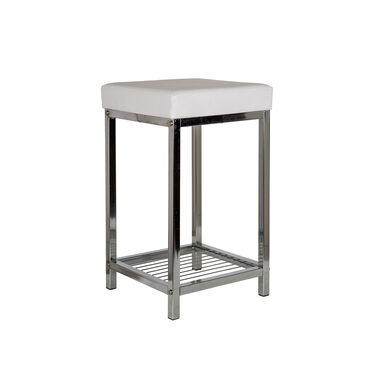 Taburete de baño blanco 30x50cm