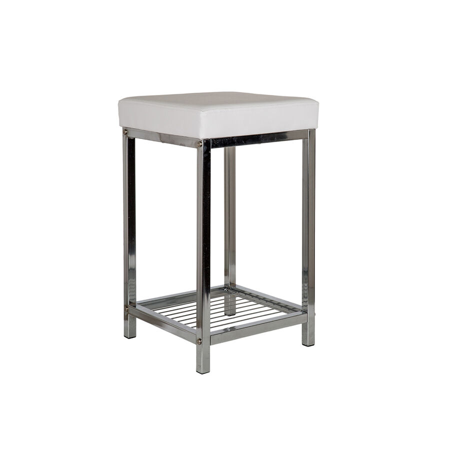 Taburete de baño blanco 30x50cm