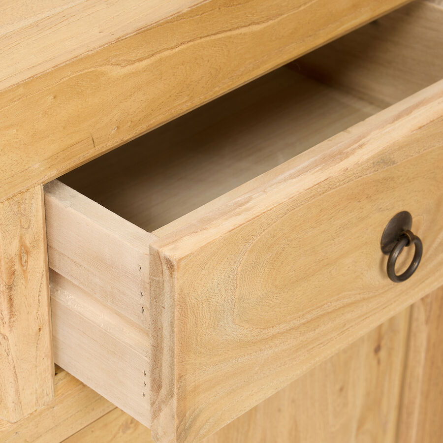 Aparador de madera de olmo reciclada N&aacute;poles 90x40x85cm