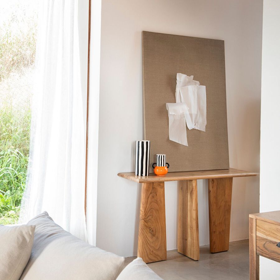 Consola de madera de acacia Moscú 130x40x75cm Clau&Chloe
