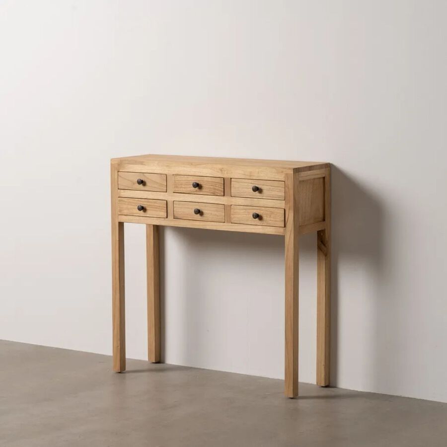 Consola de madera de mindi 85x26x85cm
