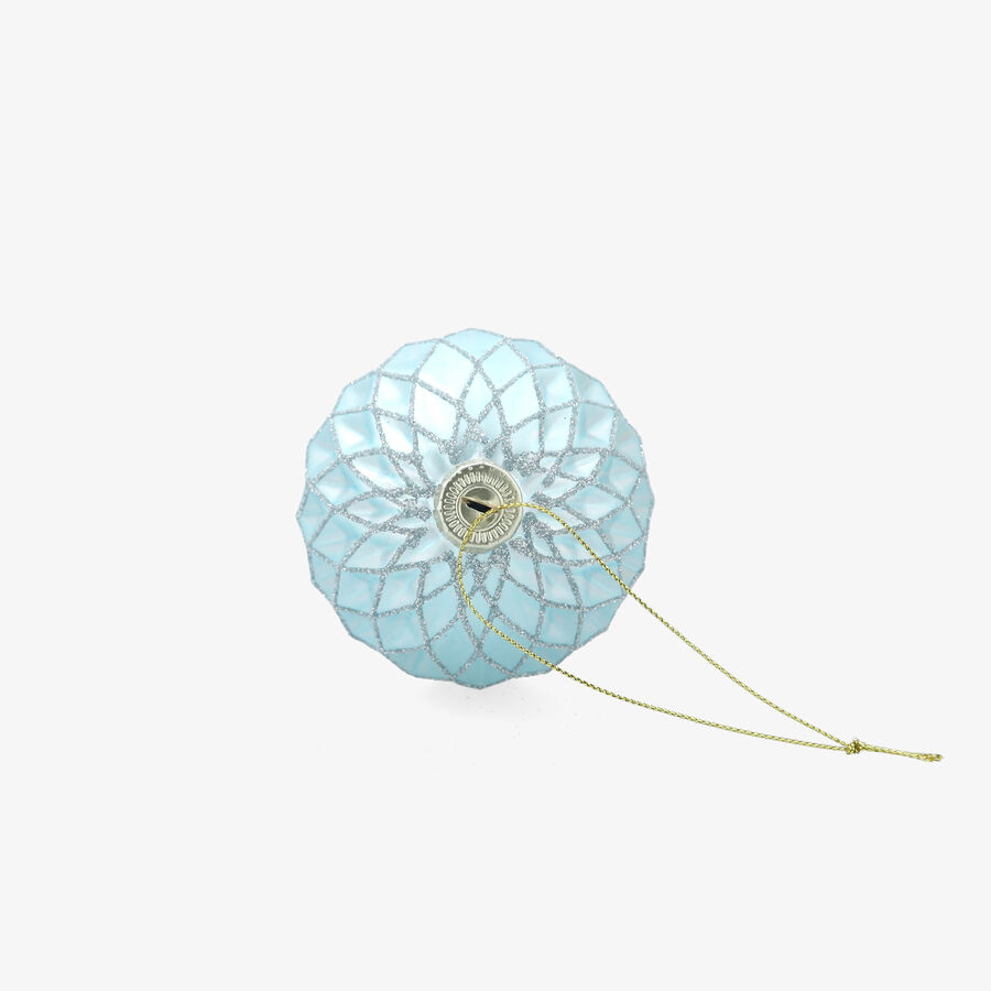 Bola de Navidad azul claro de cristal &Oslash;8cm