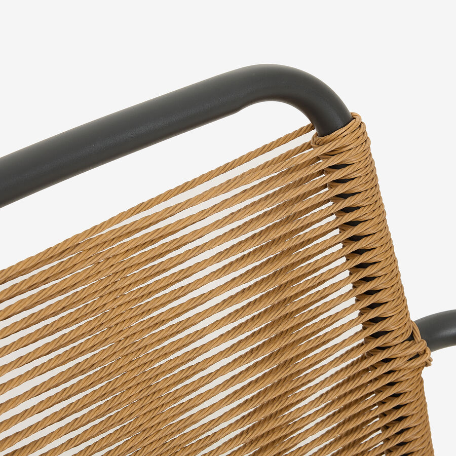 Silla de jardín de ratán sintético y aluminio Anse 55x60x79cm