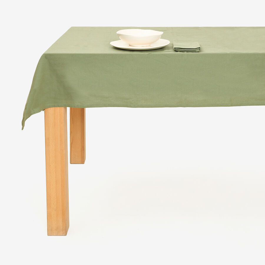 Mantel de algod&oacute;n verde Forest 140x140cm